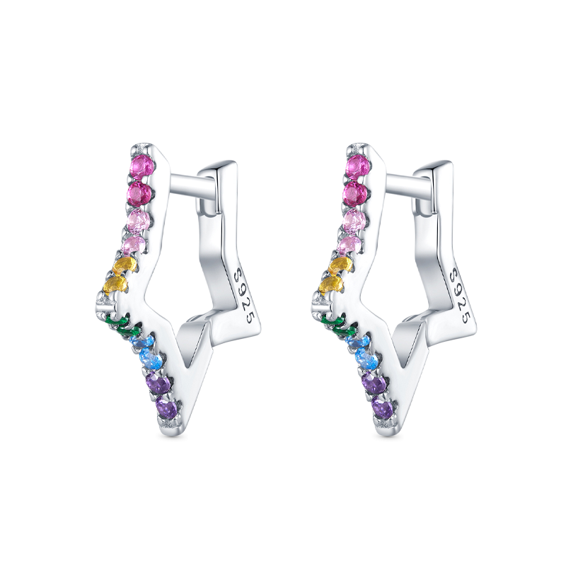 Rainbow Star Earrings