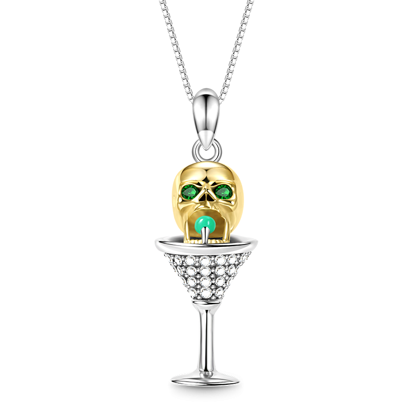 Skull Martini Necklace