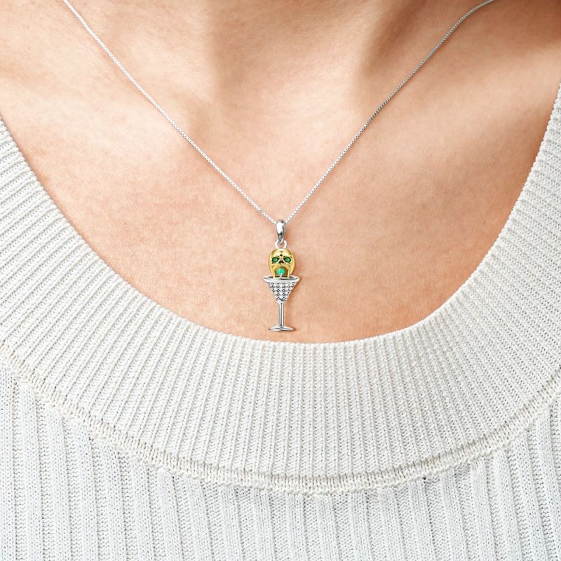 Skull Martini Necklace