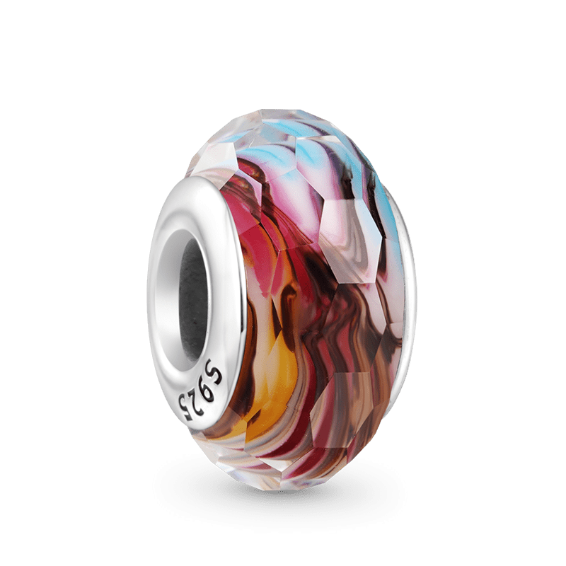 Wavy Red Murano Charm