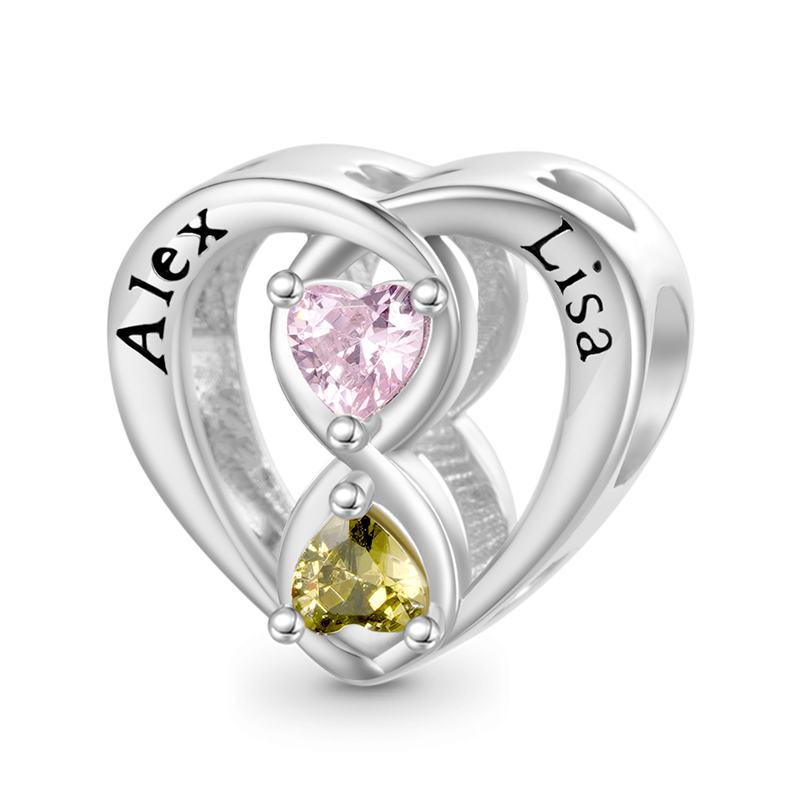 Infinite Love Engravable Birthstone Charm