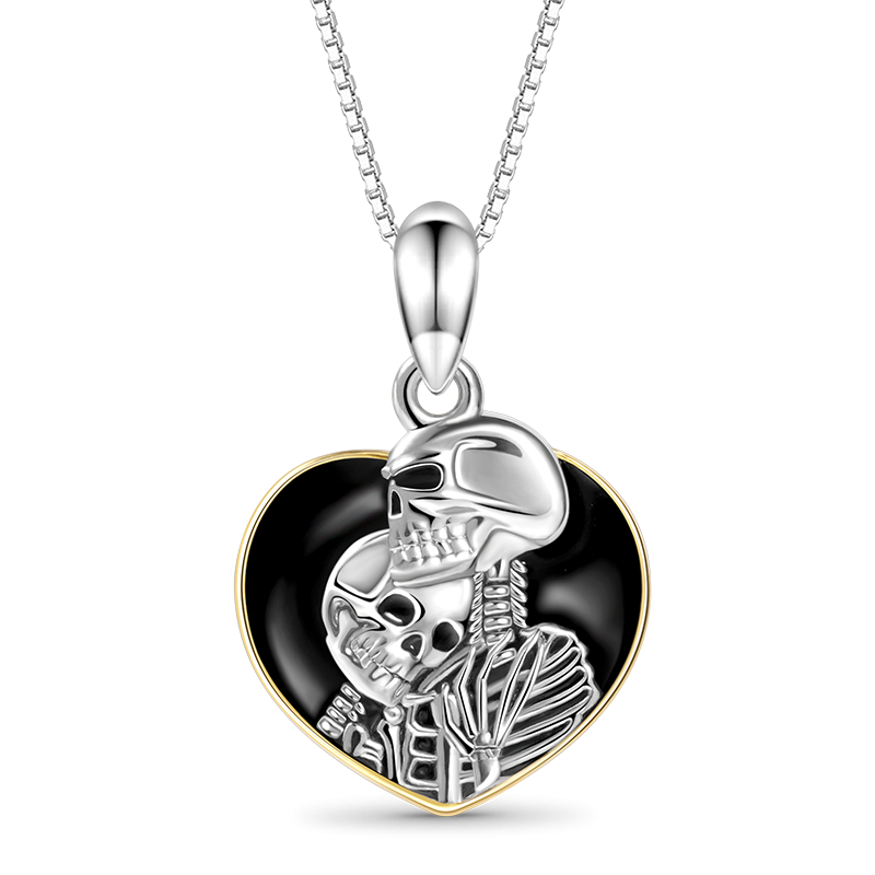 Skeleton Heart Frame Necklace