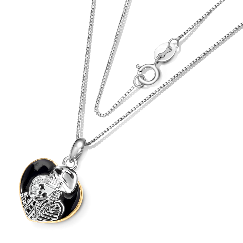 Skeleton Heart Frame Necklace