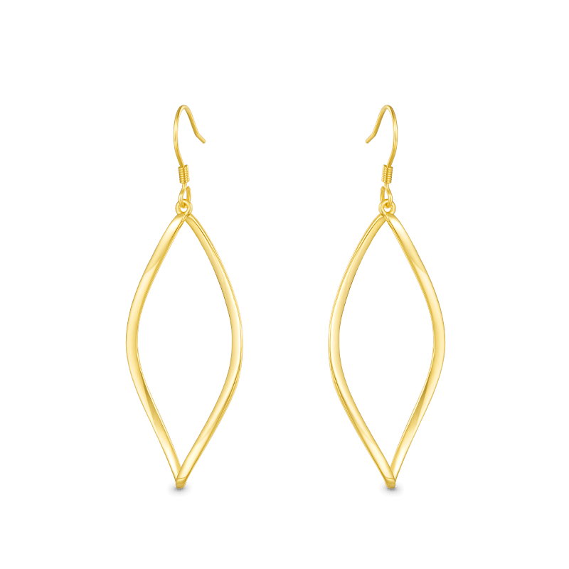 Hollow Twisted Dangle Earrings