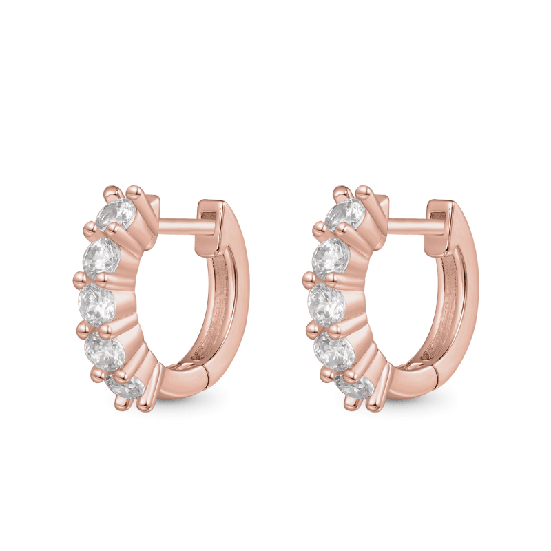 Diamond Huggie Stud Earrings