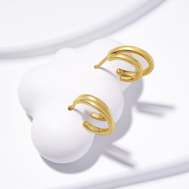 Mini Two Row Hoop Earrings