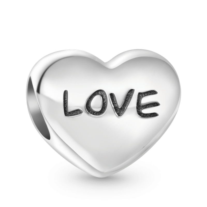 Love Cat & Dog Heart Charm