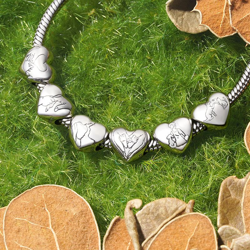 Love Cat & Dog Heart Charm