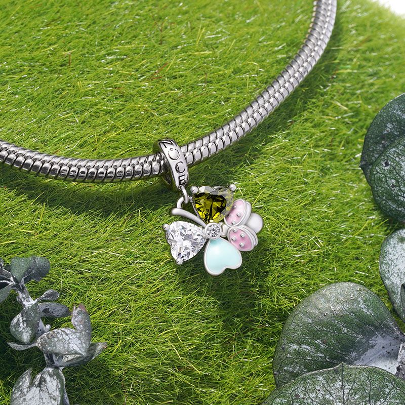 Lucky Ladybug Clover Pendant