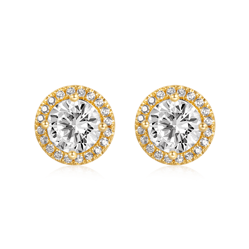 Large Halo Stud Earrings