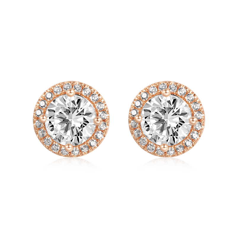 Large Halo Stud Earrings