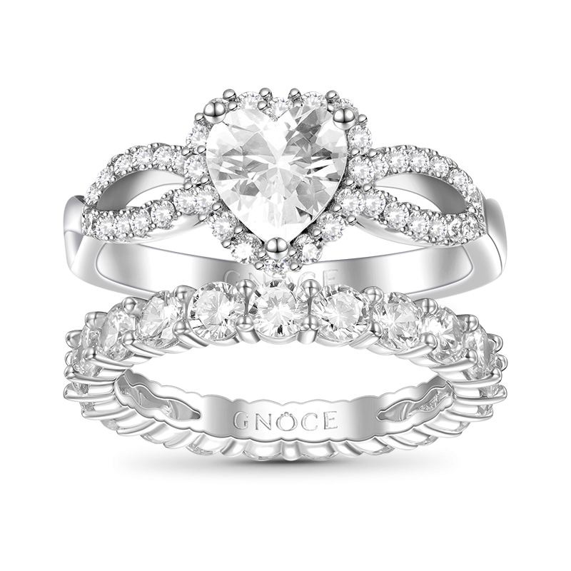 Heart Cut Ring Set