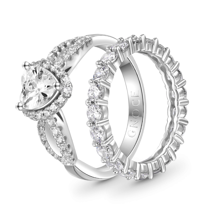 Heart Cut Ring Set