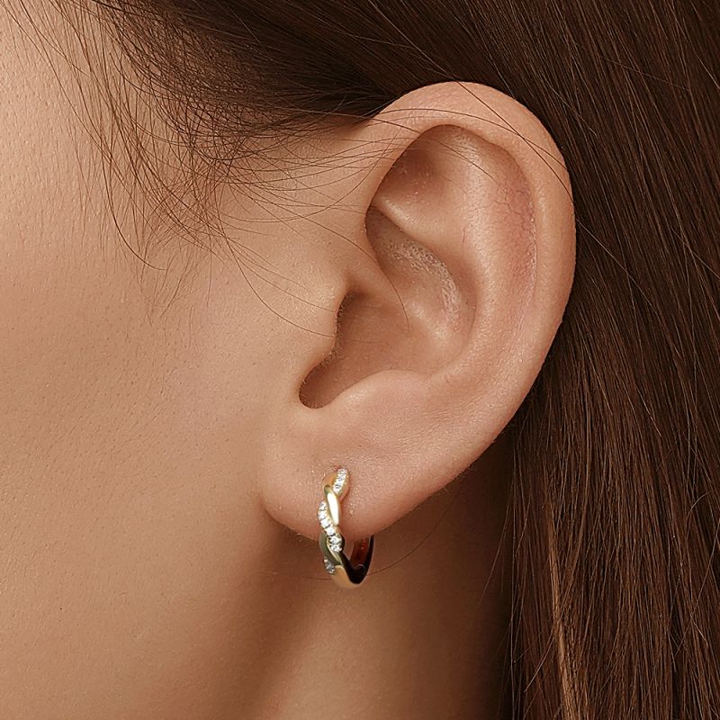 Twisted Interwoven Hoop Earrings