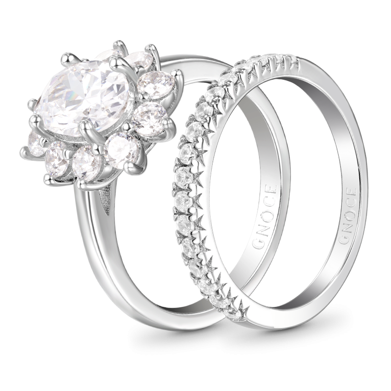 Oval Cut Ring Set
