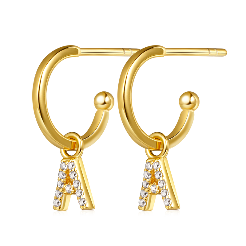 Letter Drop Earrings