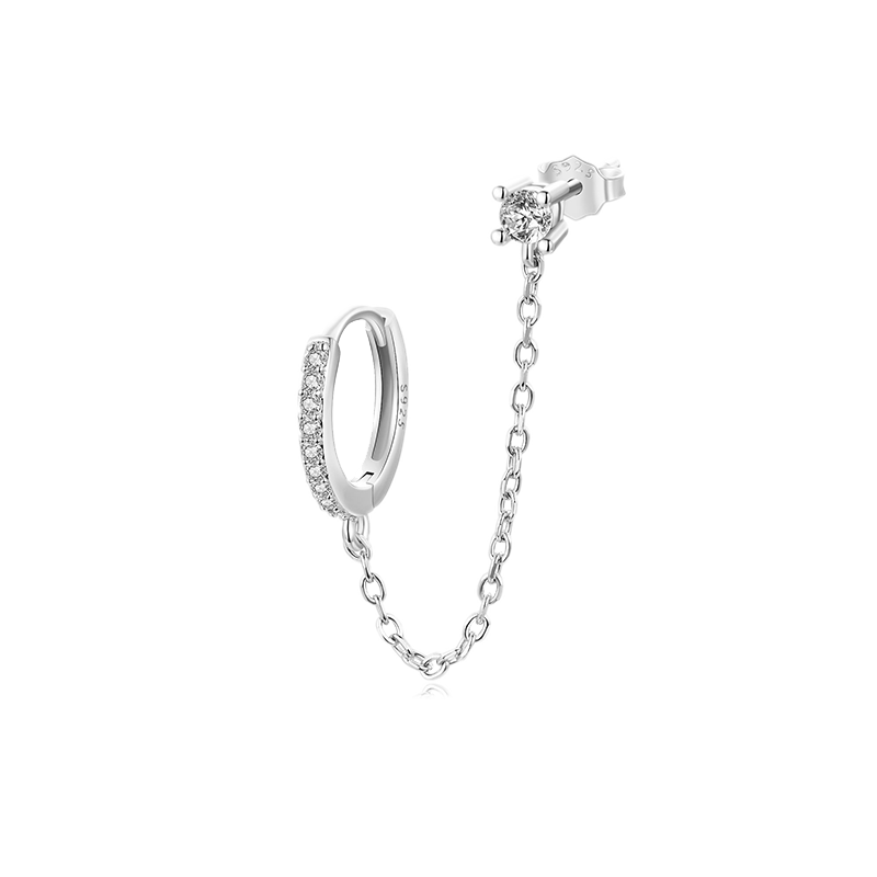 Chain Threader Hoop Earring