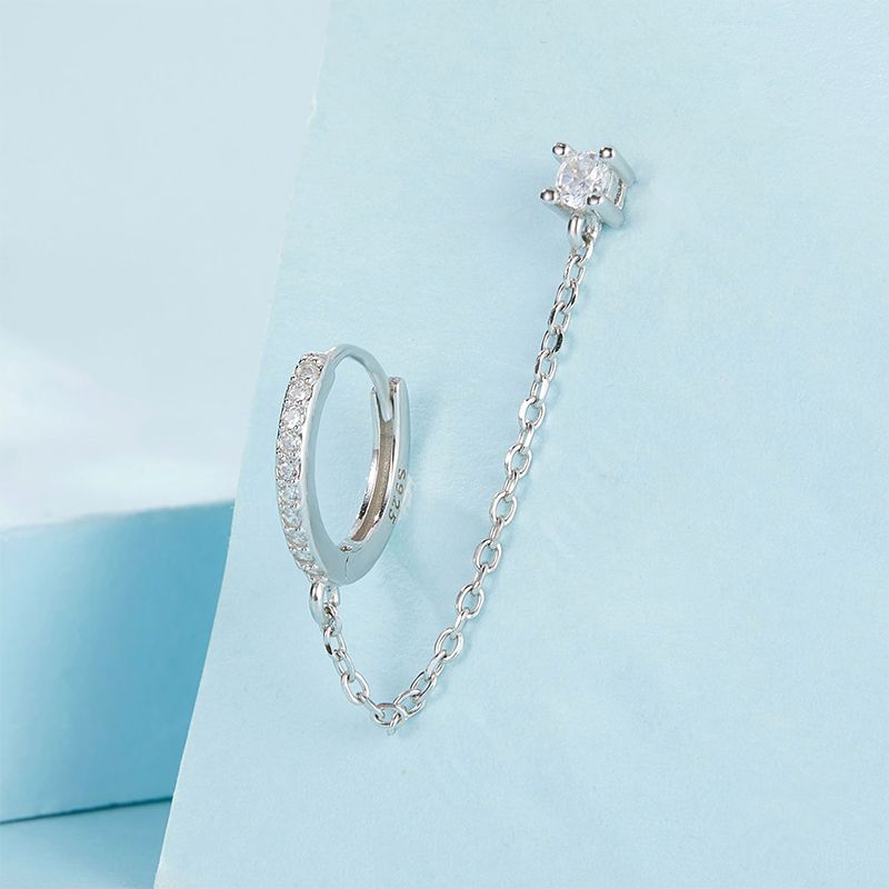 Chain Threader Hoop Earring