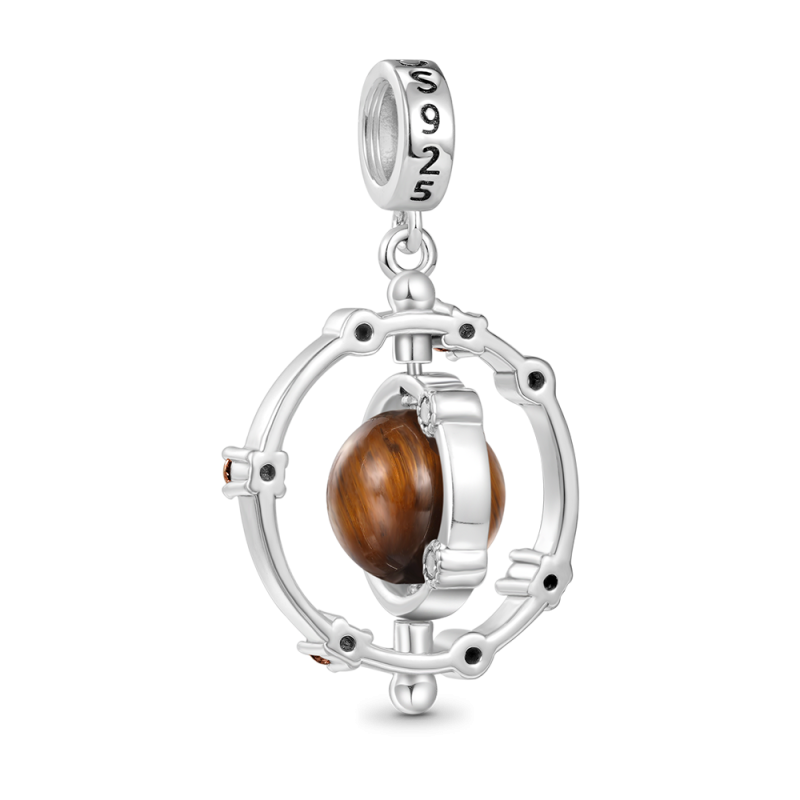 Rotatable Tigereye Galaxy Pendant