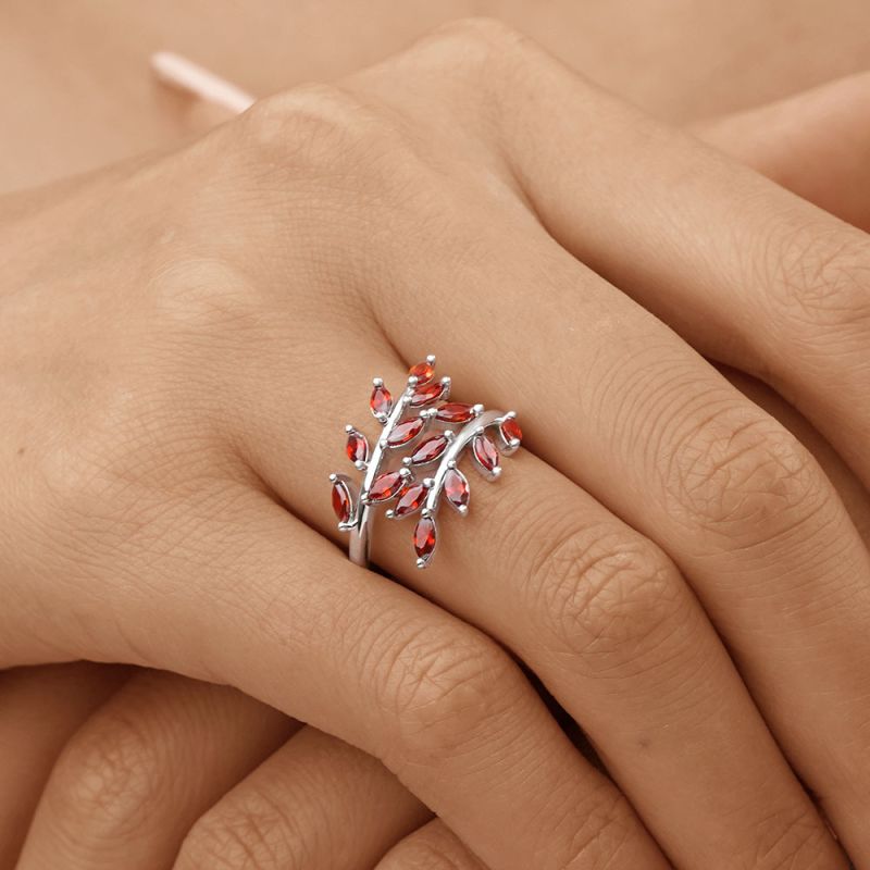 Birthstone Delicate Vines Ring