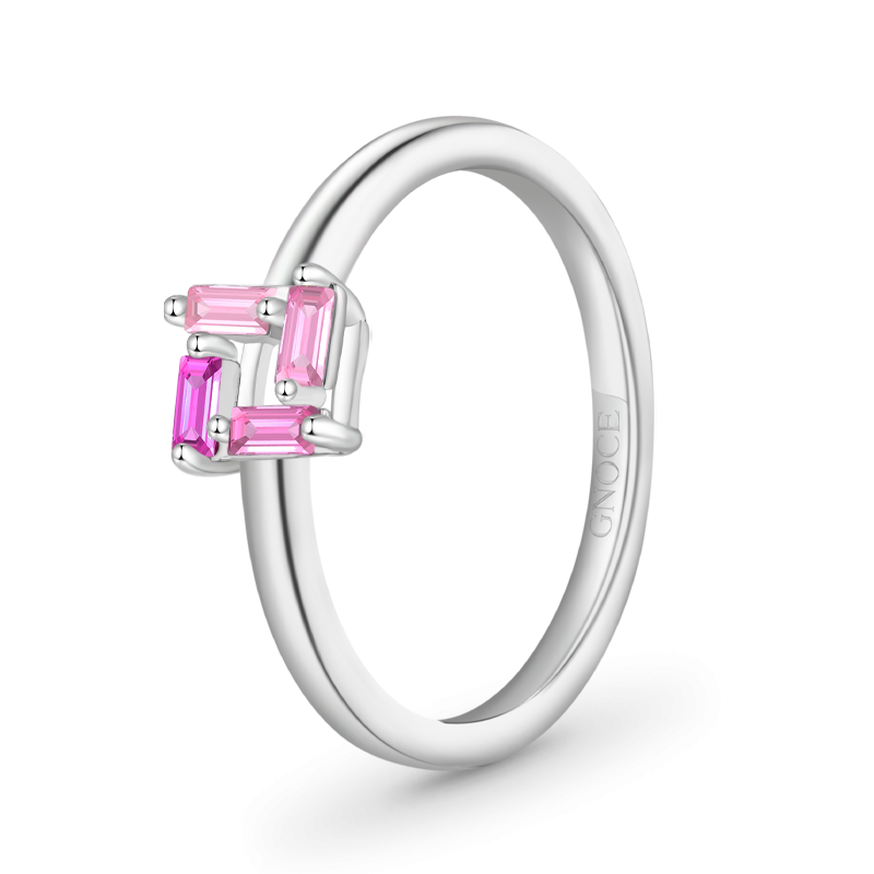 Rectangular Pink Ring