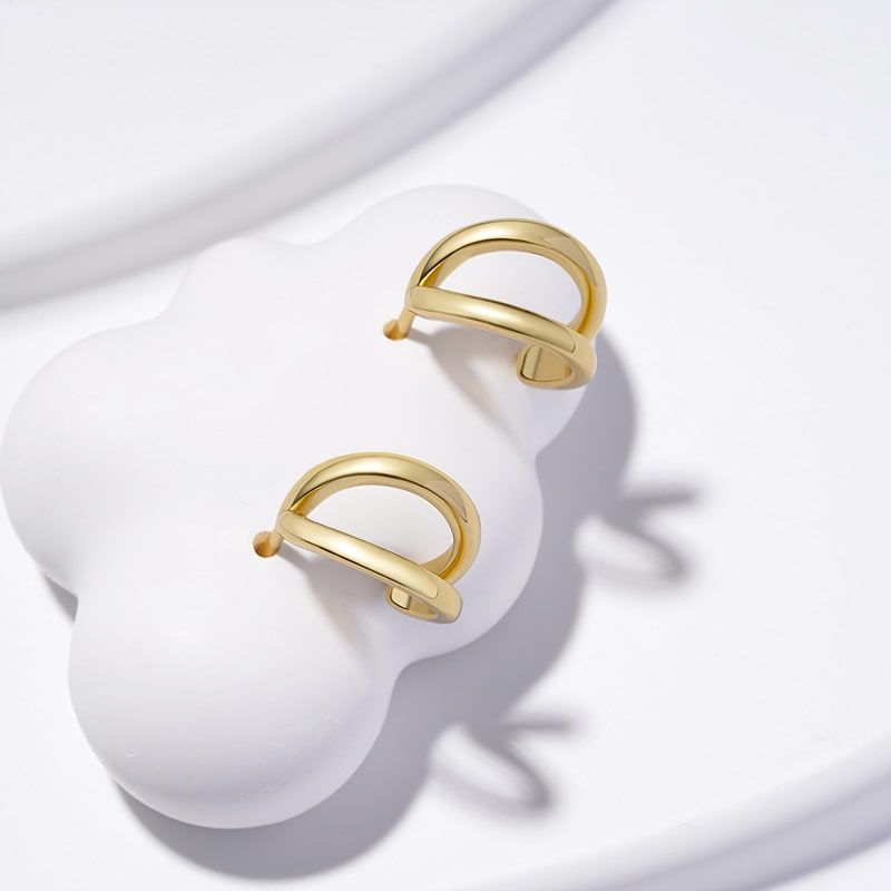 Gold Double Hoop Earrings