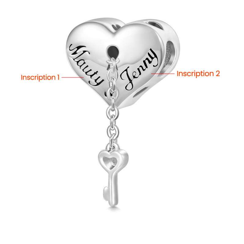 Heart Lock Key Mood Charm