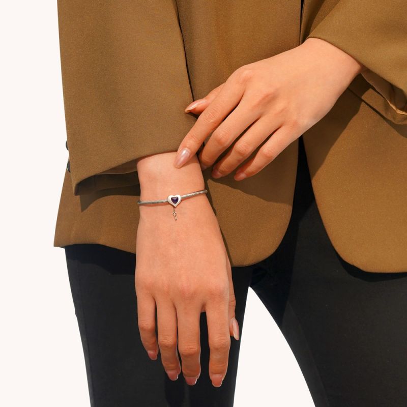Heart Lock Key Mood Charm