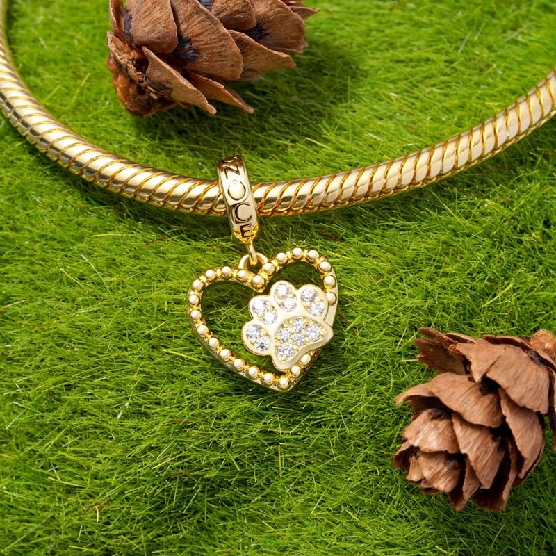 Dog Claw Heart Pendant