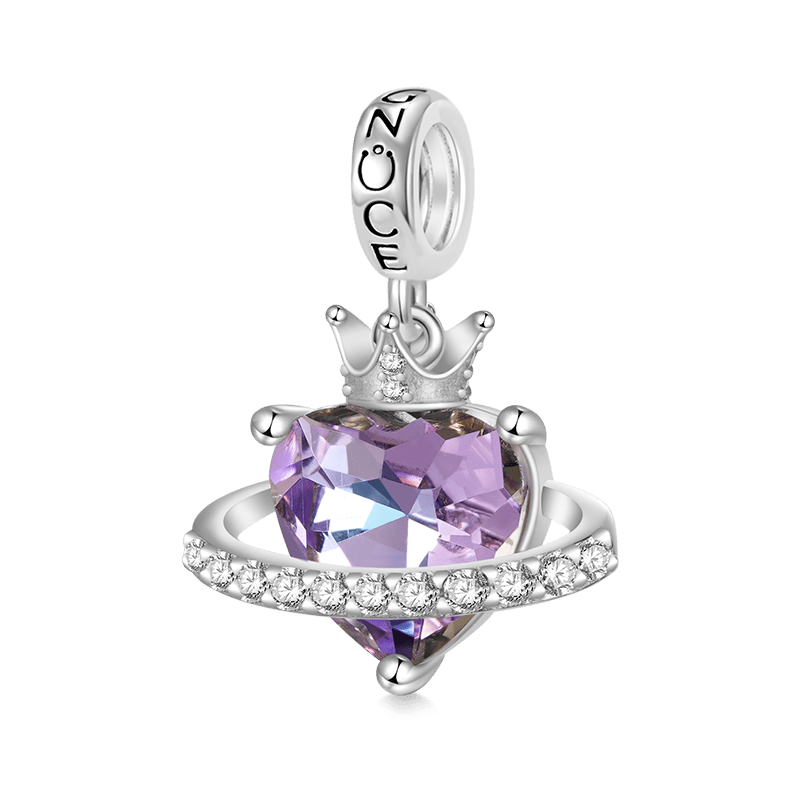 Planet Crown Heart Pendant