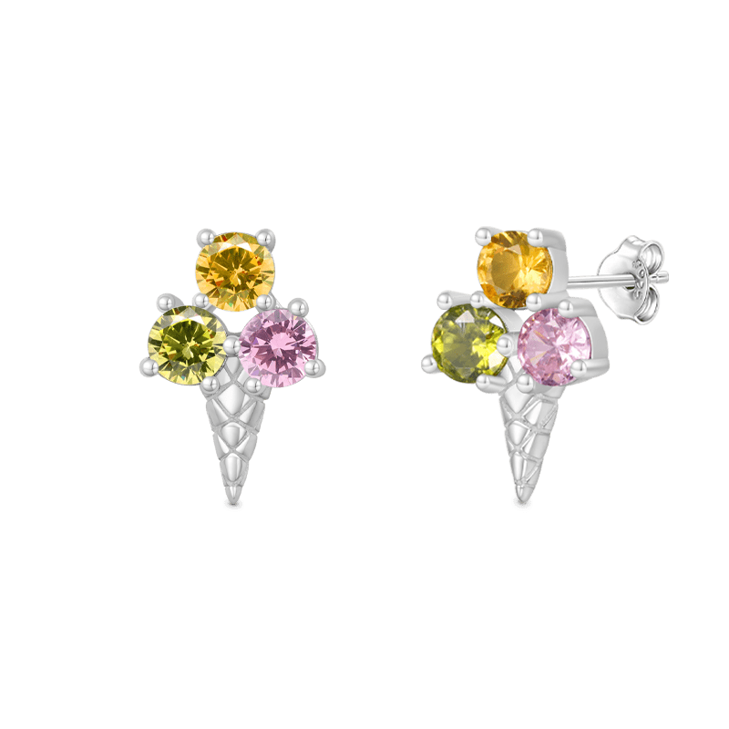 Ice Cream Cone Stud Earrings