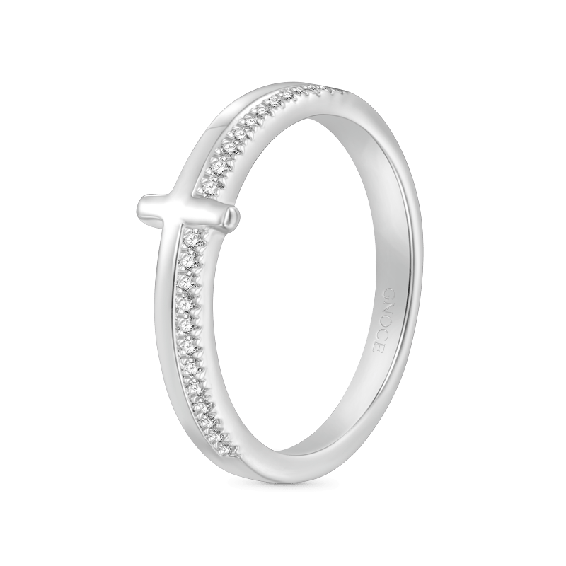 Petite Cross Silver Ring