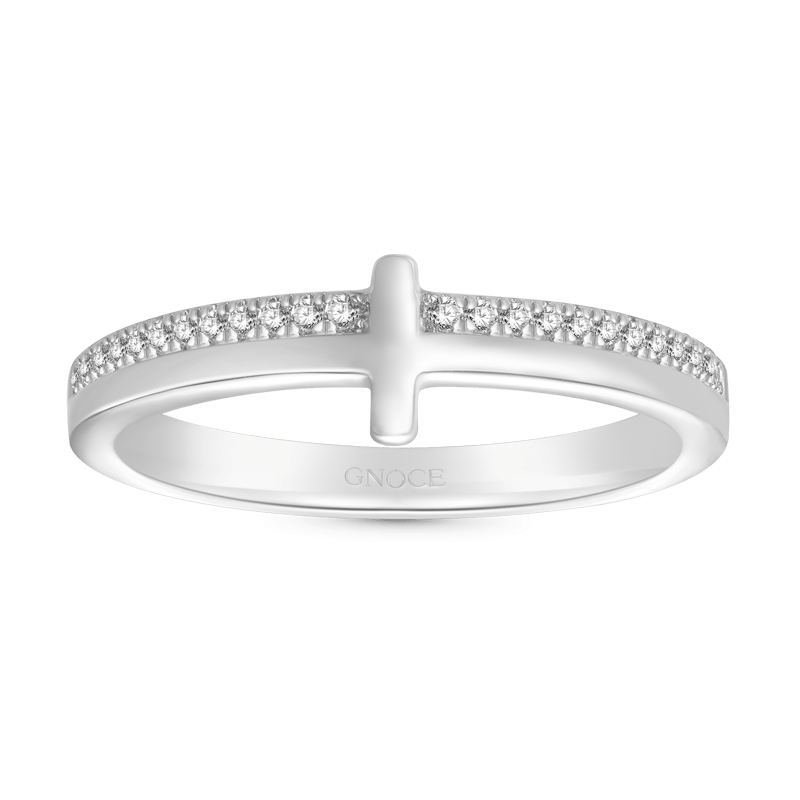 Petite Cross Silver Ring