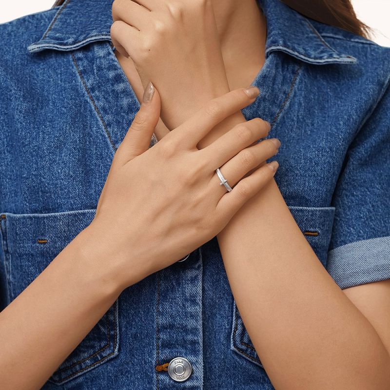 Petite Cross Silver Ring
