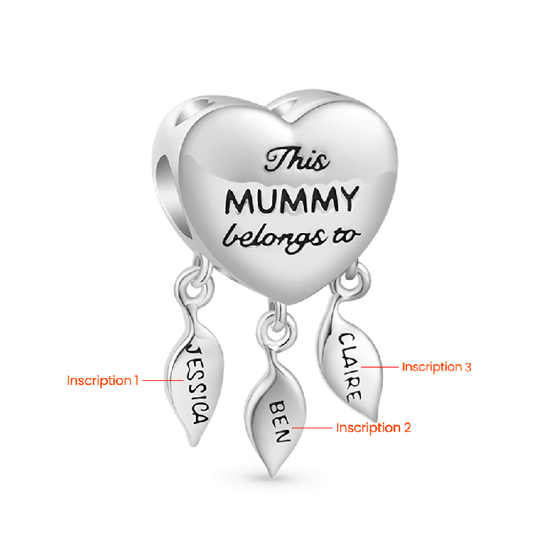 Engravable Heart Dream Catcher Charm