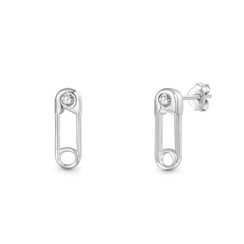 Paperclip Stud Earrings