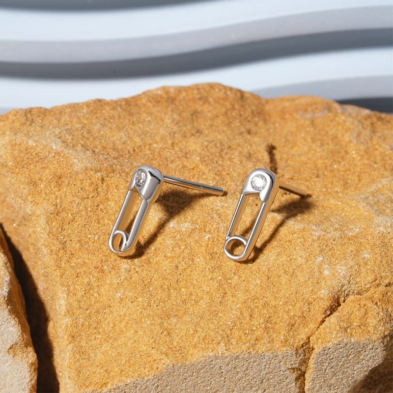 Paperclip Stud Earrings