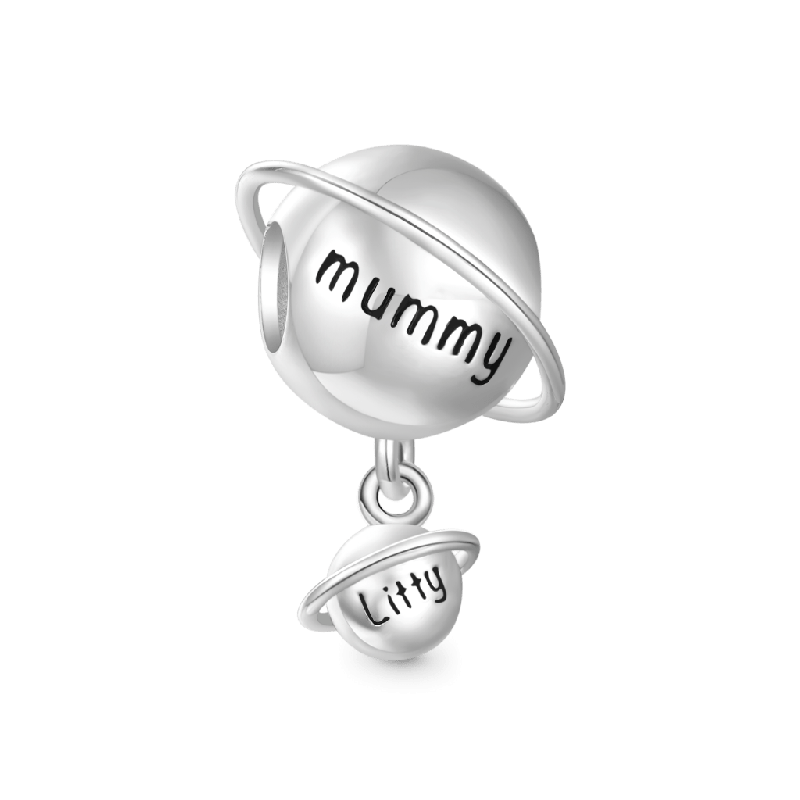 Mother Child Planet Charm