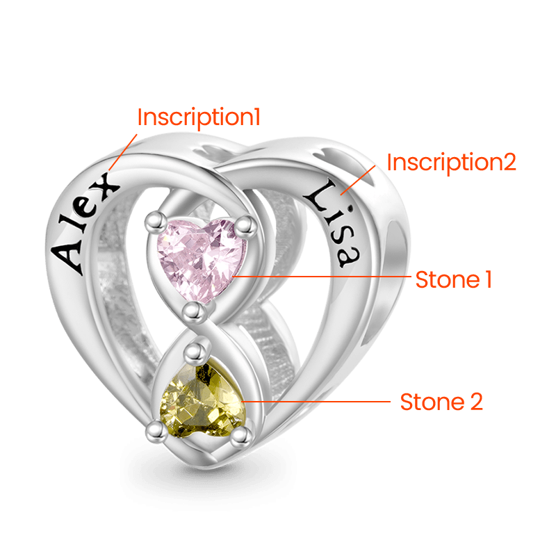 Infinite Love Engravable Birthstone Charm