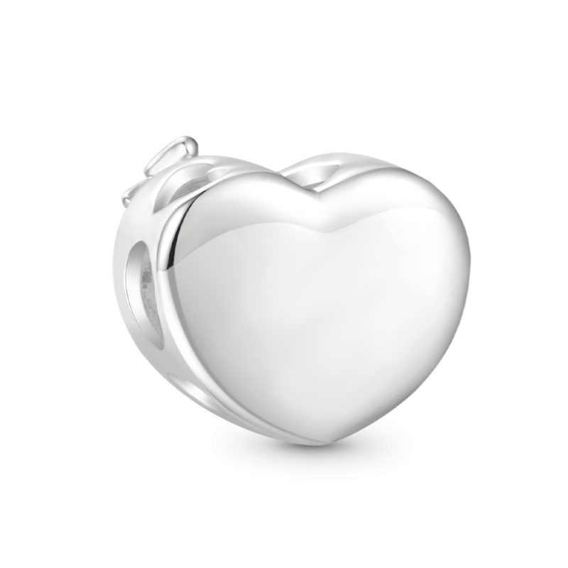 Water Ripple Love Heart Charm