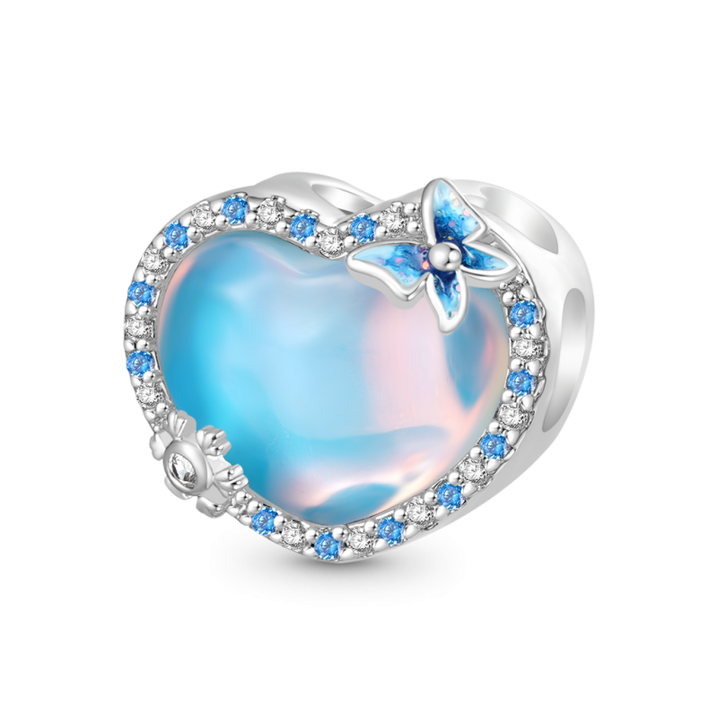 Water Ripple Love Heart Charm