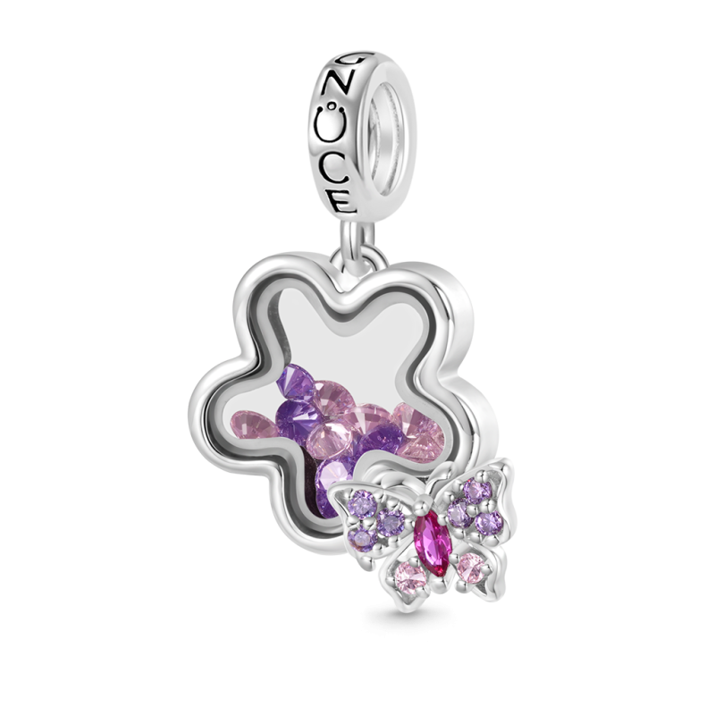 Plum Butterfly Pendant