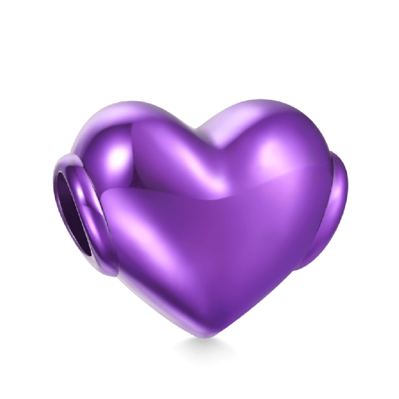 Purple Candy Heart Charm