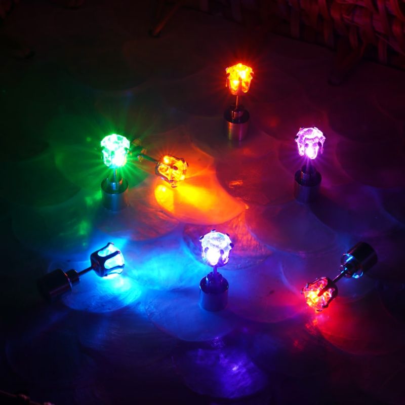 Purple Light-up Stud Earring