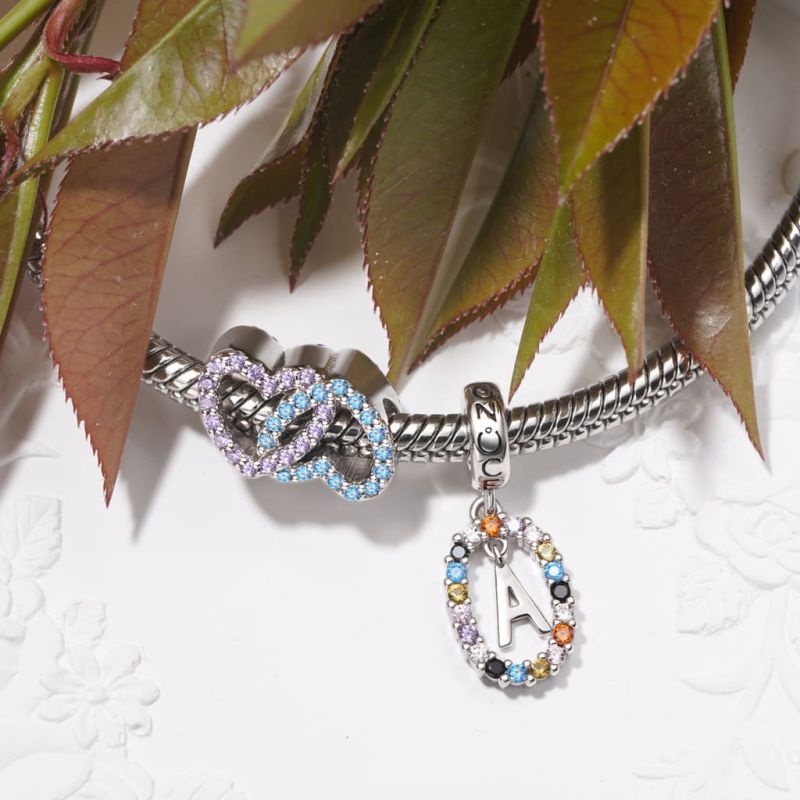 Personalized Initial Letter Color Pendant
