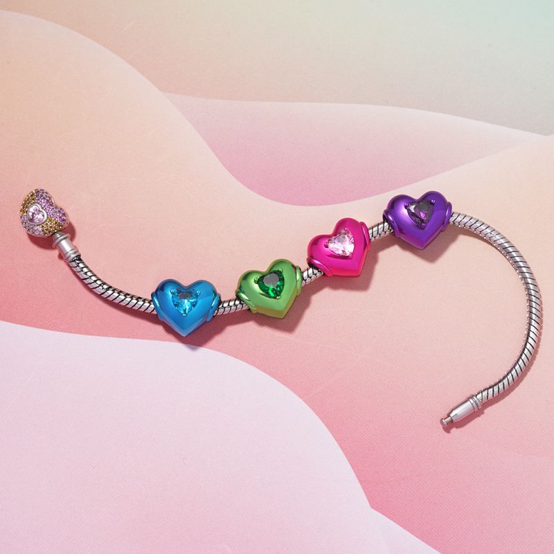 Sea Blue Candy Heart Charm