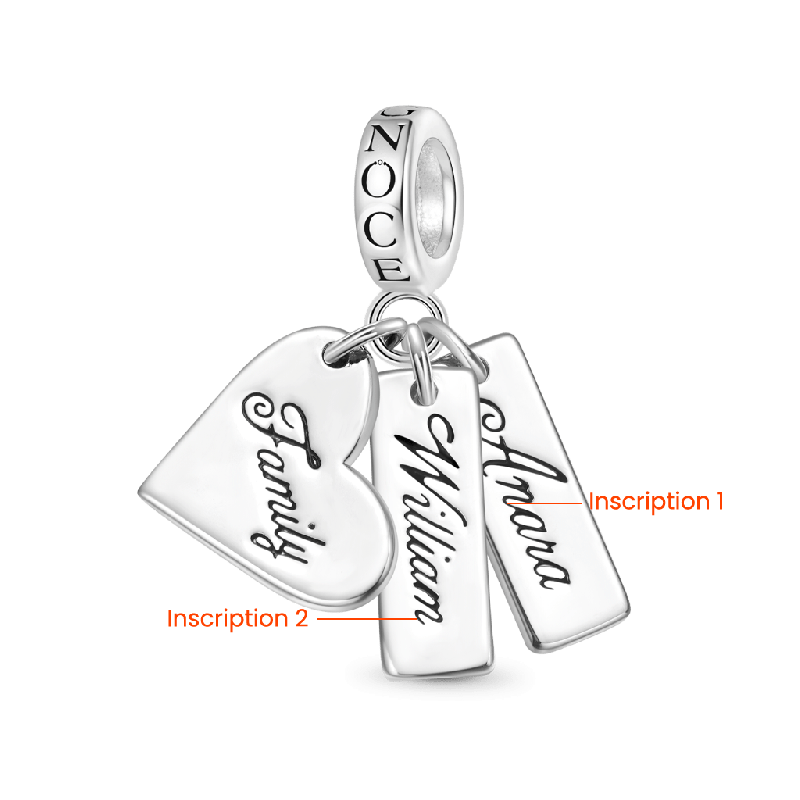 Heart Engravable Triple Pendant