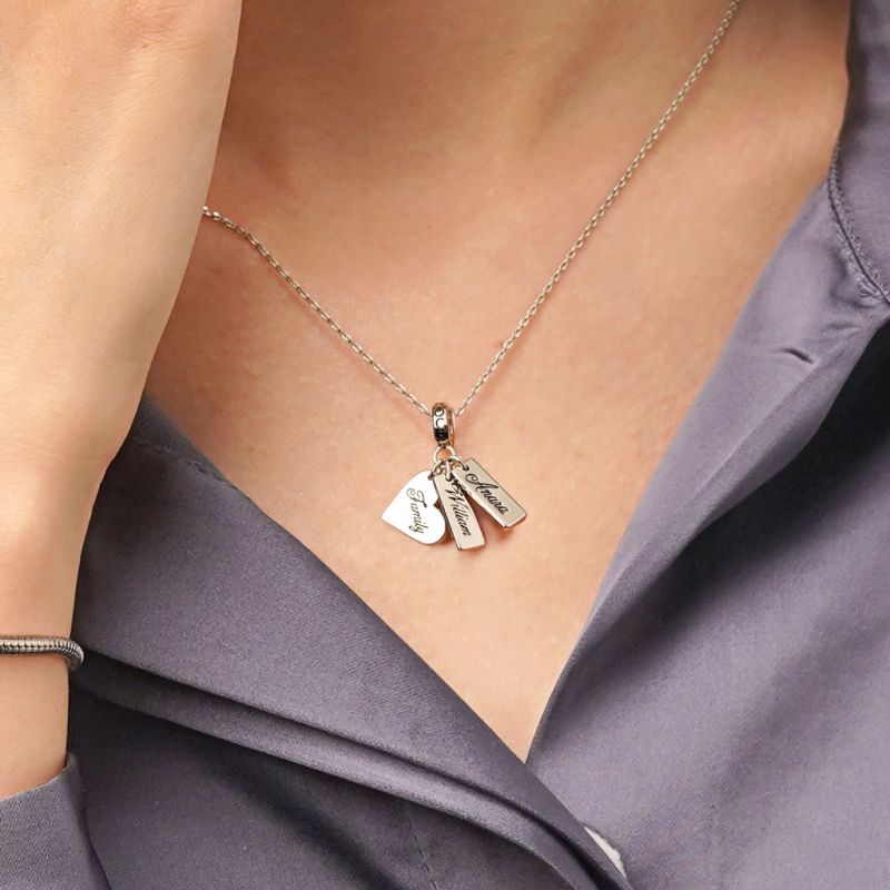 Heart Engravable Triple Pendant