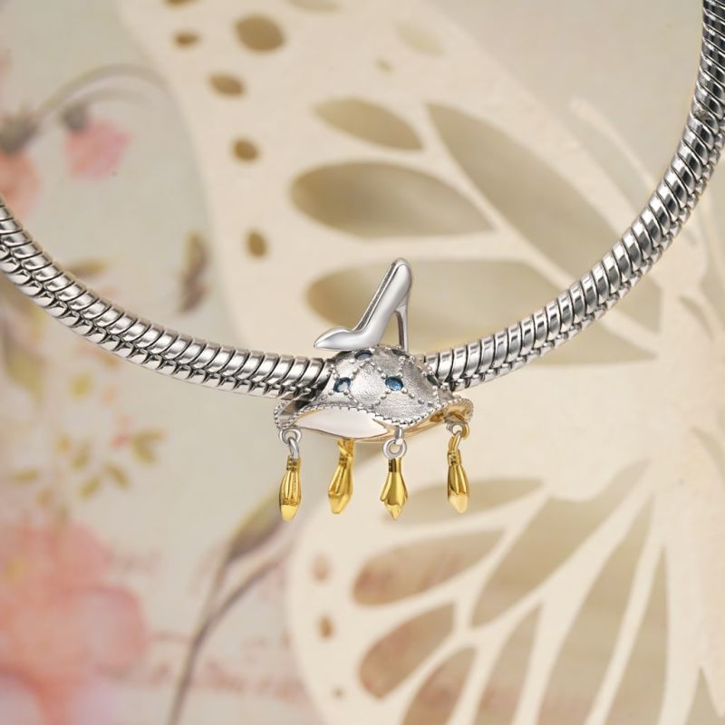 Upholstered Glass Slipper Charm