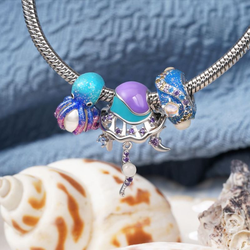 Octopus Pearl Charm